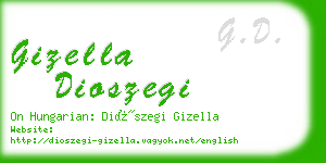 gizella dioszegi business card