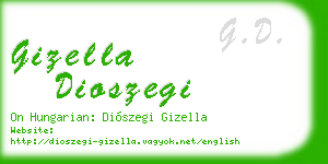gizella dioszegi business card